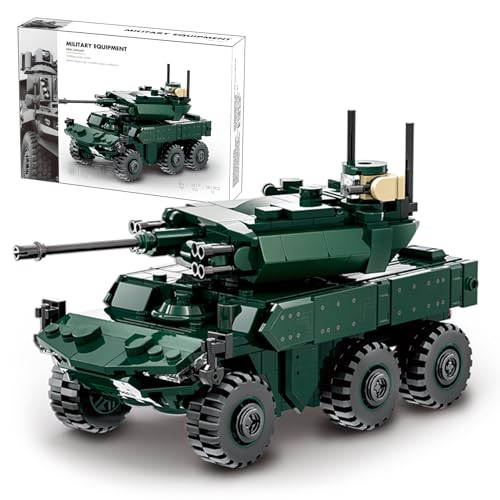 MEIEST Militärfahrzeug Bausteine Sets, gepanzerter Modell Ziegel Set Hochdetaillierter Satz für Militär Enthusiast, Jugendliche und Erwachsene,8+(EBRC Jaguar) von MEIEST