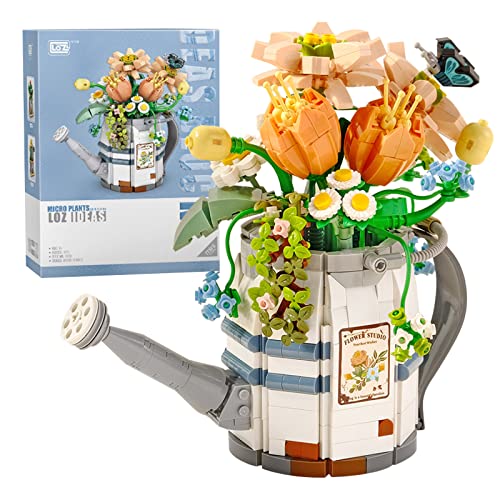 MEIEST Mini-Bausteine, Bewässerungstopf, Bonsai-Pflanzen-Modell-Set, Partikelblumen, Sukkulenten, botanische Sammlung, Bausteine, Spielzeug, Heimdekoration von MEIEST