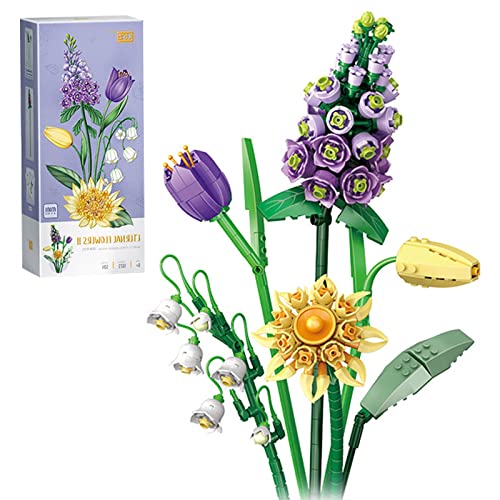 MEIEST Mini-Bausteine, Blumenstrauß-Set, kreatives Basteln, einzigartige Dekoration, Zuhause, Blumen, botanische Kollektion, Bausteine, Spielzeug für Kinder und Erwachsene, Violett MEIEST Mini-Bausteine, Blumenstrauß-Set, kreatives Basteln, einzigartige Dekoration, Zuhause, Blumen, botanische Kollektion, Bausteine, Spielzeug für Kinder und Erwachsene, Violett von MEIEST