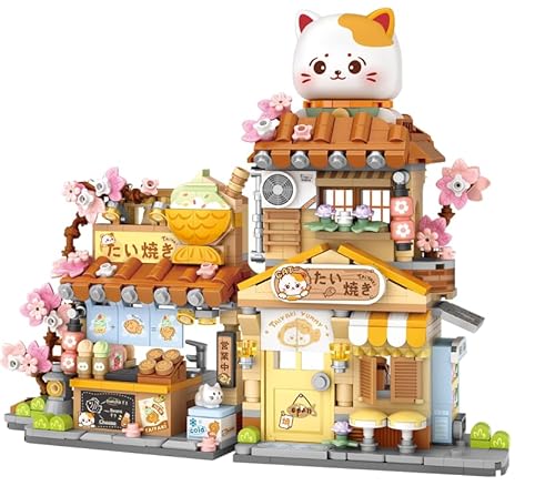 MEIEST Mini City Shop Street View Bausteine Modell Set,Simulation Tiere Architektur Sammlung Partikel BAU Ziegel Spielzeug,Home Dekoration (Taiyaki) von MEIEST