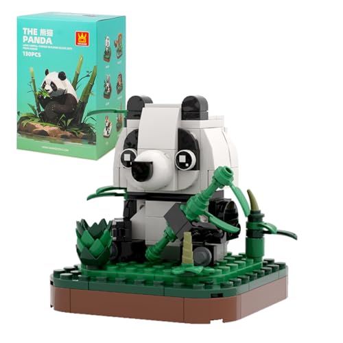 MEIEST Mini-Tier-Baustein-Set, Landtier-Themen-Kollektion, Bausteine, Spielzeug, Heimdekoration (Panda) von MEIEST