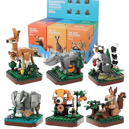 MEIEST Mini Tiere Bausteine Set, Land Tier Themed Sammlung BAU Ziegel Spielzeug, Nette Home Decors(4th Series) (6 in 1) von MEIEST