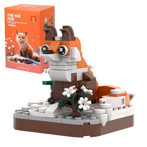 MEIEST Mini Tiere Bausteine Set, Land Tier Themed Sammlung BAU Ziegel Spielzeug, Nette Home Decors,6+(Fuchs) von MEIEST