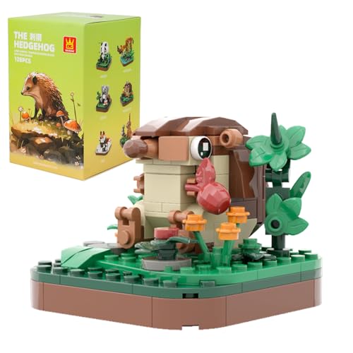 MEIEST Mini Tiere Bausteine Set, Land Tier Themed Sammlung BAU Ziegel Spielzeug, Nette Home Decors,6+ (Igel) von MEIEST