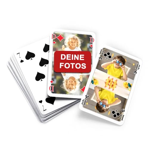 MEINSPIEL - Personalisiertes Mau-Mau Kartenspiel Deck - Eigene Fotos auf den Karten - Reise- und Gesellschaftsspiel - Fotogeschenk für Kinder und Erwachsene - Ab 6 Jahren - Inkl. Kartenbox von MEINSPIEL ECHTE SPIELE - SELBER MACHEN