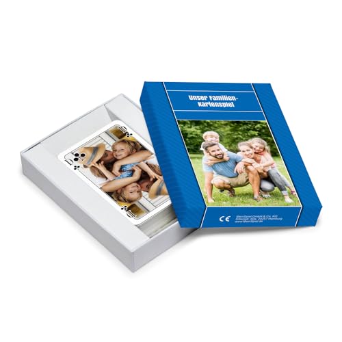 MEINSPIEL - Personalisiertes Skat Kartenspiel - Eigene Fotos auf den Karten - Individuelles Fotogeschenk für Erwachsene und Kinder - Französisches Design - Gesellschaftsspiel für die Familie von MEINSPIEL ECHTE SPIELE - SELBER MACHEN