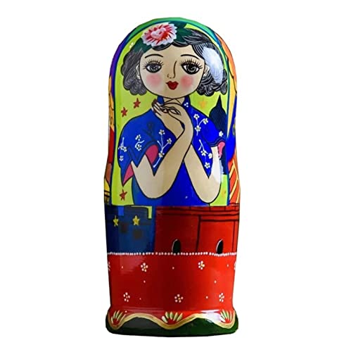 MEIZHITU Traditionelle Matroschkas 10-teiliges Nesting Dolls Kreatives Dreiseitiges Matroschka-Holzstapelpuppenset Für Weihnachtsgeburtstagsgeschenke Russische Matroschka-Puppen von MEIZHITU