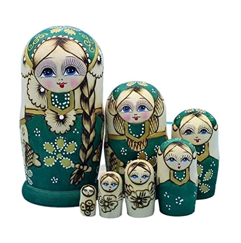 MEIZHITU Traditionelle Matroschkas 7 Stück Russische Matroschka-Puppen Aus Holz, Dekoration, Ornamente, Geschenk, Russische Puppen, Baby-Handwerksgeschenk Russische Matroschka-Puppen von MEIZHITU