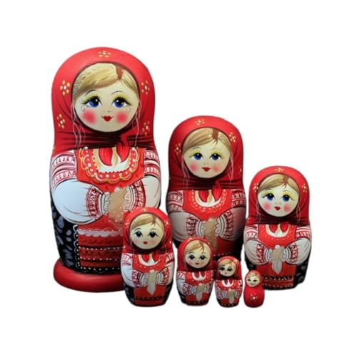 MEIZHITU Traditionelle Matroschkas Matroschka-Puppen In Volkskleidung, 6 Stück, In Belarussischer Traditioneller Kleidung Russische Matroschka-Puppen von MEIZHITU