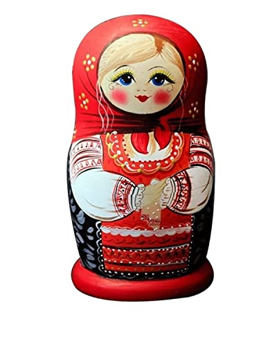 MEIZHITU Traditionelle Matroschkas Set Mit 7 Mehrfarbigen Mädchenpuppen, Russische Puppe, Verschachtelungspuppe, Geschenk Für Kindergeburtstag Russische Matroschka-Puppen von MEIZHITU