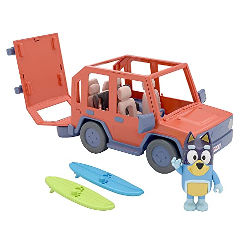 Bluey: Heeler-Familienwagen inklusive Bandit-Figur: 1 Fahrzeug mit Platz für 4 Figuren - offizieller Bluey-Sammelartikel, Blue von BlueY