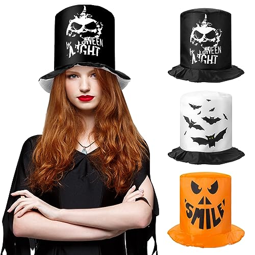 MELLIEX 1 Stück Zylinder Hut Halloween, Schwarz Unisex Zylinderhut Halloween Karneval Kostüm Hüte für Erwachsene Kinder von MELLIEX