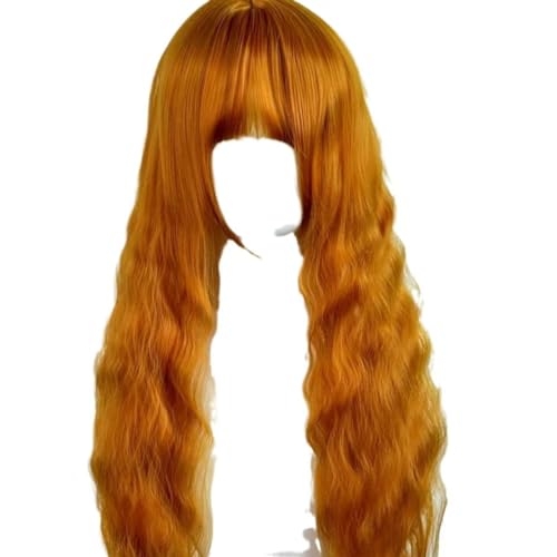 Hair Extension, Wig Long Wigs for Women Water Wave Blonde Hair Wig Synthetic Wig with Bangs Heat-Resistant Female False Wigs Hair Replacement Wigs von MELY