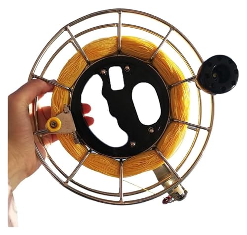 Kite ReelMute Kite Reel Winder, mit 1200 Metern dreisträngiger Leine, Brems- und Rücklaufsperre, Kite String Reel for Erwachsene und Anfänger(24cm/9.4") von MEMEM