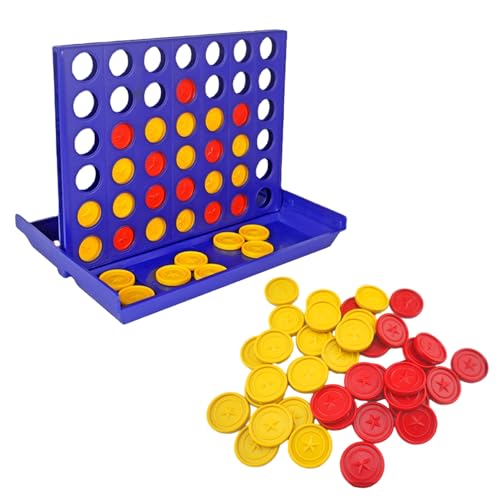 Einteiliges Brettspielzeug, Vier-In-Einer-Reihe-Spiel, Puzzlespiel, Strategie-Brettspielspielzeug, Klassisches Brettspiel Für Kinder, Familienreisespaßspiel, Ab 3 Jahren von MEMOFYND