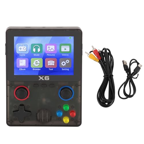 MENDUNER Retro Konsole, Handheld Spielekonsole mit 32G Speicherkarte, Pocket Console, Retro Spielekonsole, Unterstützt 11 Emulatoren, 3,5 Zoll IPS Bildschirm, 2000 mAh Akku (Transparentes von MENDUNER