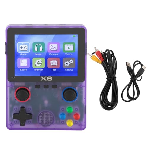 MENDUNER Retro Konsole, Handheld Spielekonsole mit 32G Speicherkarte, Pocket Console, Retro Spielekonsole, Unterstützt 11 Emulatoren, 3,5 Zoll IPS Bildschirm, 2000 mAh Akku (Transparentes von MENDUNER