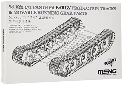 Meng Model SPS-057 1/35 Sd.Kfz 171, Kettengliederund Antriebsteile Panther Plastikmodellbausatz, Modelleisenbahnzubehör, Hobby, Modellbau, Mehrfarbig, Medium von MENG