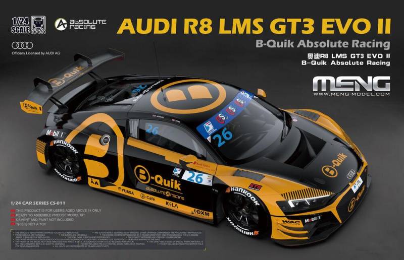 Audi R8 LMS GT3 Evo II B-Quik Absolute Racing von MENG Models