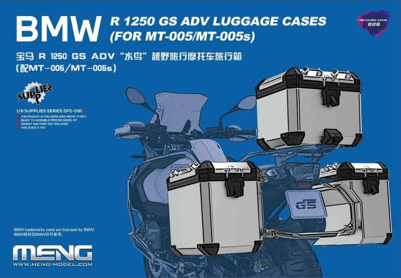 BMW R 1250 GS ADV Luggage Cases - Precolored Version von MENG Models