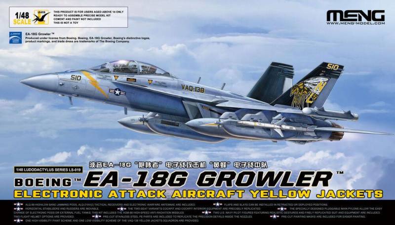 Boeing EA-18G Growler Electronic Attack Aircraft Yellow Jackets von MENG Models