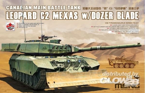 Canadian Main Battle Tank Leopard C2 MEXAS w/Dozer Blade von MENG Models