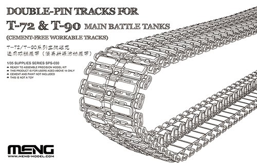 Double-Pin Tracks for T-72 & T-90 Main Battle Tanks (Cement-Free Workable) von MENG Models