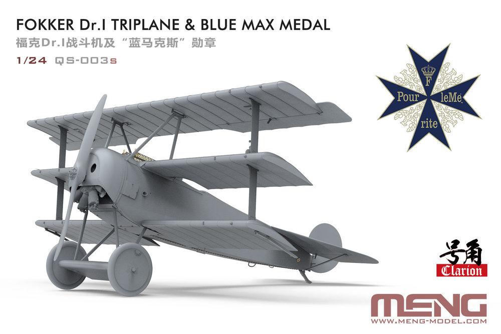 Fokker Dr.I Triplane & Blue Max Meda l - Limited Edition von MENG Models