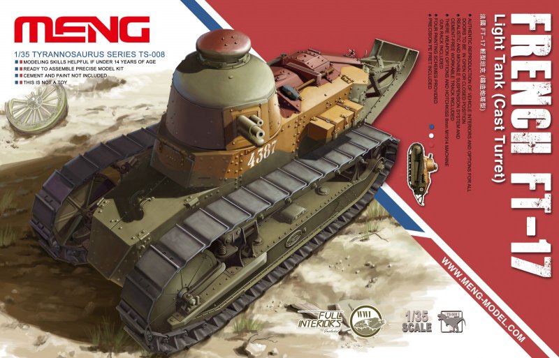 French FT-17 Light Tank(Cast Turret) von MENG Models