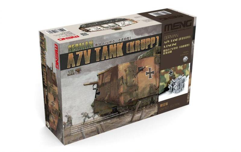 German A7V Tank (Krupp) & Engine - Limited Edition von MENG Models