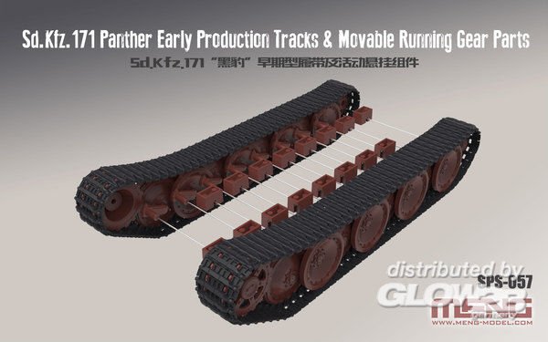 German Medium Tank Sd.Kfz.171 Panther Early Production -Tracks & Movable Running GearParts von MENG Models