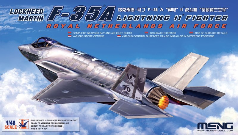 Lockheed Martin F-35A Lightning II Fighter Royal Netherland AirForce von MENG Models