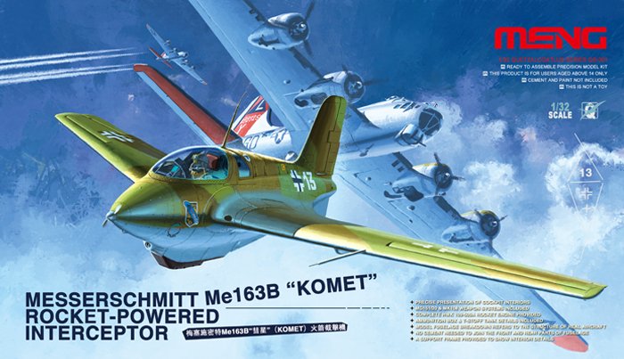 Messerschmitt Me163 B Komet Roket von MENG Models