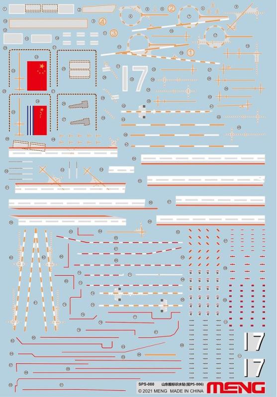 PLA Navy Shandong - Marking Decals von MENG Models