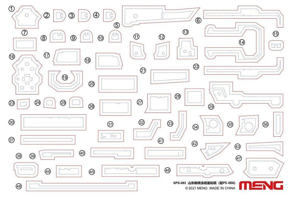 PLA Navy Shandong - Paint Masks von MENG Models