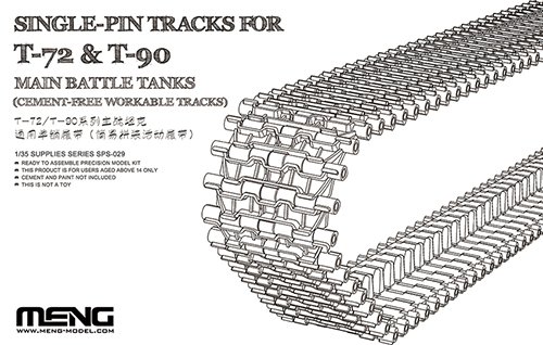 Single-Pin Tracks for T-72 & T-90 Main Battle Tanks (Cement-Free workable) von MENG Models