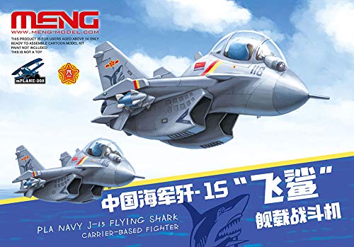 MENG-Model mPlane-008 Kids-PLA Navy Hai Snap-Kit, J-15 Flying Shark, Mehrfarbig, S von MENG