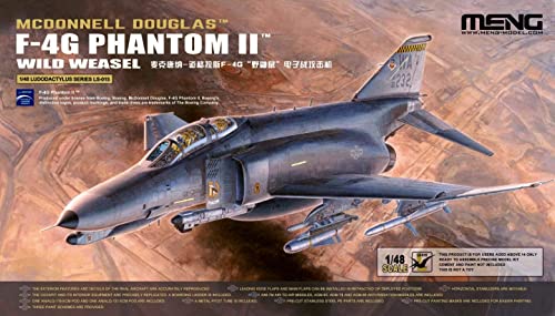 Meng LS-015 1/48 McDonnel Douglas F-4G Phantom II Modellbausatz, grau, Mittel von MENG