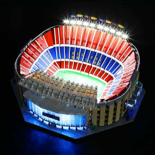 MENZAVA Licht-Set Kompatibel Mit 10284 Camp NOU – FC Barcelona Icons - Led-Beleuchtungsset Für Bausteinen Modell - Modell Set Nicht Enthalten von MENZAVA