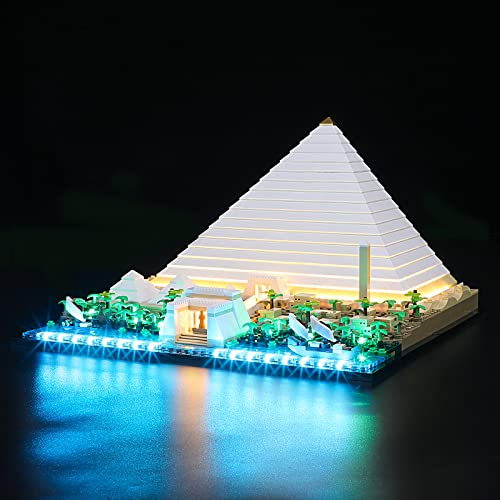 MENZAVA Licht-Set Kompatibel Mit 21058 Cheops-Pyramide Architecture - Led-Beleuchtungsset Für Bausteinen Modell - Modell Set Nicht Enthalten von MENZAVA