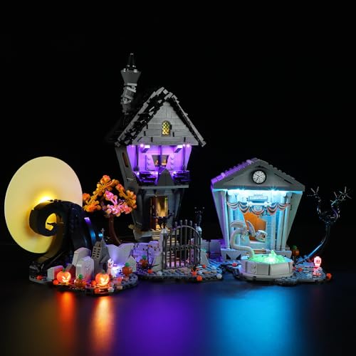 MENZAVA Licht-Set Kompatibel Mit 21351 Tim Burtons Disney Film Nightmare Before Christmas Ideas - Led-Beleuchtungsset Für Bausteinen Modell - Modell Set Nicht Enthalten von MENZAVA