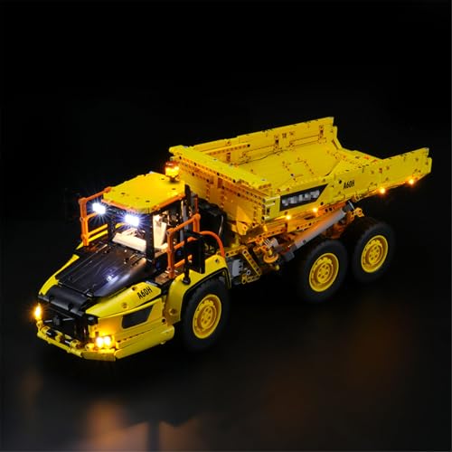 MENZAVA Licht-Set Kompatibel Mit 42114 Knickgelenkter Volvo-Dumper (6x6) Technic - Led-Beleuchtungsset Für Bausteinen Modell - Modell Set Nicht Enthalten von MENZAVA