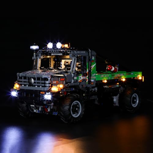 MENZAVA Licht-Set Kompatibel Mit 42129 Appgesteuerter 4x4 Mercedes-Benz Zetros Offroad-Truck Technic - Led-Beleuchtungsset Für Bausteinen Modell - Modell Set Nicht Enthalten von MENZAVA