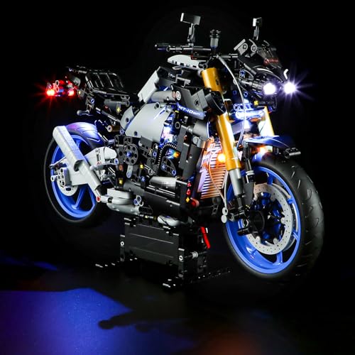 MENZAVA Licht-Set Kompatibel Mit 42159 Yamaha MT-10 SP Technic - Led-Beleuchtungsset Für Bausteinen Modell - Modell Set Nicht Enthalten von MENZAVA