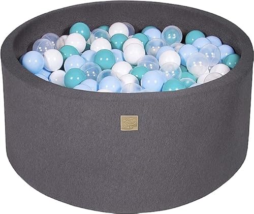 MEOWBABY Bällebad Baby - Rund 90x40cm Ball Pit für Kinder ab 1 Jahr mit 300 Bälle - Weiches & Sicheres Bällepool, Cotton, Dunkelgrau MEOWBABY Bällebad Baby - Rund 90x40cm Ball Pit für Kinder ab 1 Jahr mit 300 Bälle - Weiches & Sicheres Bällepool, Cotton, Dunkelgrau von MEOWBABY