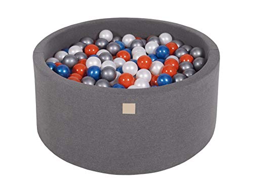 MEOWBABY Bällebad Baby - Rund 90x40cm Ball Pit für Kinder ab 1 Jahr mit 300 Bälle - Weiches & Sicheres Bällepool, Cotton, Dunkelgrau MEOWBABY Bällebad Baby - Rund 90x40cm Ball Pit für Kinder ab 1 Jahr mit 300 Bälle - Weiches & Sicheres Bällepool, Cotton, Dunkelgrau von MEOWBABY