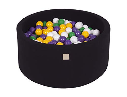MEOWBABY Bällebad Baby - Rund 90x40cm Ball Pit für Kinder ab 1 Jahr mit 300 Bälle - Weiches & Sicheres Bällepool, Cotton, Schwarz MEOWBABY Bällebad Baby - Rund 90x40cm Ball Pit für Kinder ab 1 Jahr mit 300 Bälle - Weiches & Sicheres Bällepool, Cotton, Schwarz von MEOWBABY