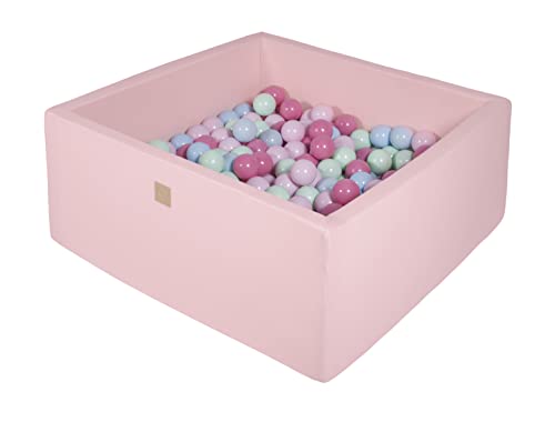 MEOWBABY Bällebad Baby ab 1 Jahr – Quadratisches 90x90x40cm Bällebad Kinder – Weiches Bällebecken aus Schaumstoff mit 200 Bälle, Cotton, Hellrosa MEOWBABY Bällebad Baby ab 1 Jahr – Quadratisches 90x90x40cm Bällebad Kinder – Weiches Bällebecken aus Schaumstoff mit 200 Bälle, Cotton, Hellrosa von MEOWBABY