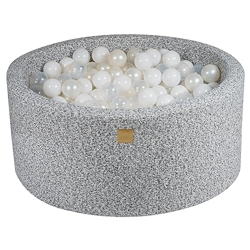 MEOWBABY Bällebad Boucle 90x40cm - Bällebad Baby ab 1 Jahr - Weiches Schaumstoff Ballgrube mit 300 Bällen - Kinder & Hunde Spielspaß, Grau Melange MEOWBABY Bällebad Boucle 90x40cm - Bällebad Baby ab 1 Jahr - Weiches Schaumstoff Ballgrube mit 300 Bällen - Kinder & Hunde Spielspaß, Grau Melange von MEOWBABY