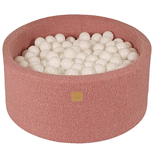 MEOWBABY Bällebad Boucle 90x40cm - Bällebad Baby ab 1 Jahr - Weiches Schaumstoff Ballgrube mit 300 Bällen - Kinder & Hunde Spielspaß, Rosa MEOWBABY Bällebad Boucle 90x40cm - Bällebad Baby ab 1 Jahr - Weiches Schaumstoff Ballgrube mit 300 Bällen - Kinder & Hunde Spielspaß, Rosa von MEOWBABY